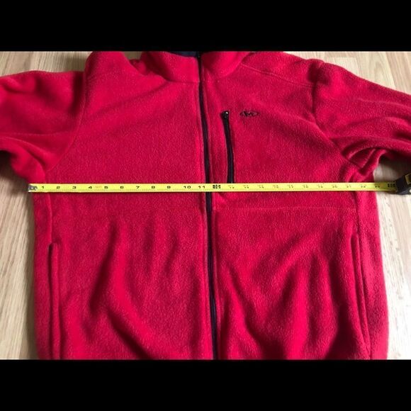 NWT MARKER Red Fleece Full Zip Jacket - Picture 5 of 6